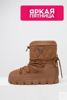 Сапоги утепленные на высокой подошве со шнуровкой Guess