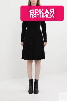 Платье трикотажное приталенное на поясе Esprit Casual