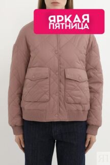 Куртка-бомбер стеганая с трикотажными манжетами ELEGANZZA