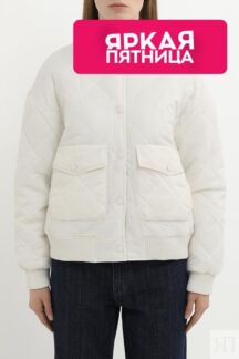 Куртка-бомбер стеганая с трикотажными манжетами ELEGANZZA