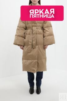Пальто утепленное с отложным воротником ELEGANZZA