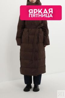 Пальто утепленное с капюшоном и молниями по бокам ELEGANZZA