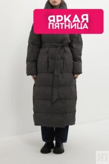 Пальто утепленное с объемным воротником ELEGANZZA