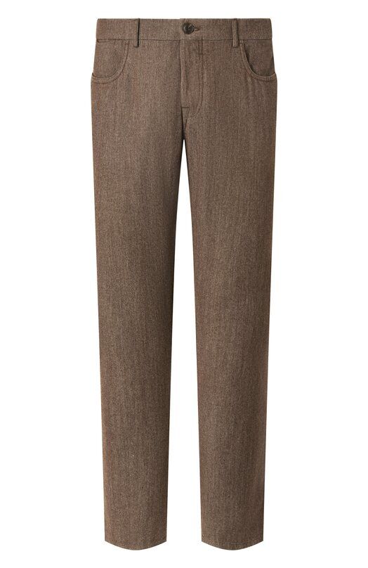 Брюки из хлопка и шерсти Canali V1551/AV05333 фото 1