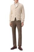 Брюки из хлопка и шерсти Canali V1551/AV05333 фото 2