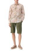 Рубашка из хлопка и льна Kiton UMCNERH0928301 фото 2
