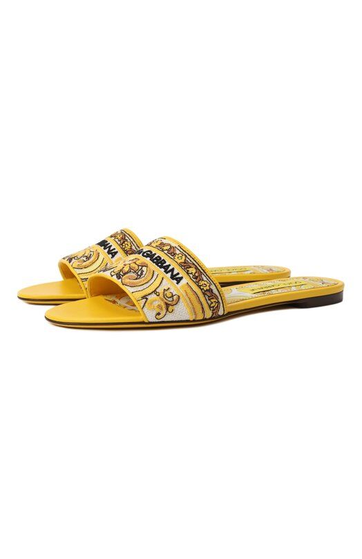 Комбинированные шлепанцы Bianca Dolce & Gabbana CQ0571/AV804 фото 1