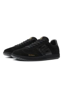 Замшевые кеды Swan Balmain