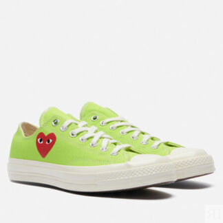 Мужские кеды Converse x Comme des Garcons Play Chuck 70 Low, цвет зелёный,