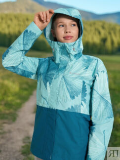 Куртка мембранная женская Columbia Hikebound Printed Jacket, Голубой