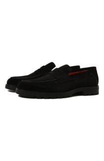 Замшевые лоферы Detroit Santoni