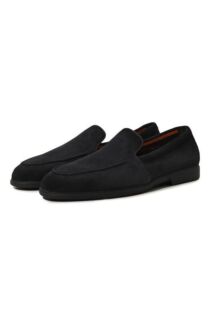 Замшевые лоферы Malibu Santoni