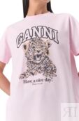 Хлопковая футболка Ganni T4161/3575 фото 5