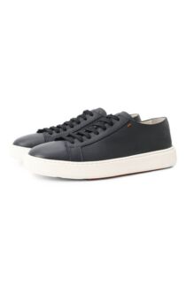 Кожаные кеды Cleanic Santoni