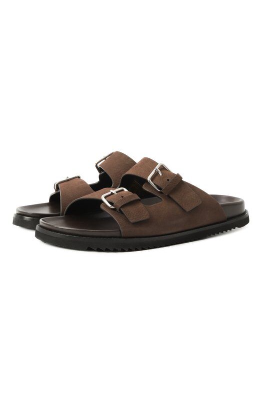 Шлепанцы из нубука Corneliani 25TM86-2520920 фото 1