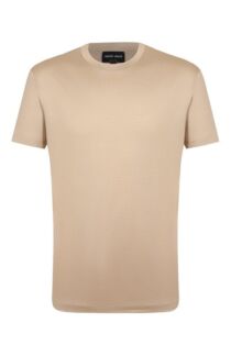 Футболка из шелка и хлопка Giorgio Armani