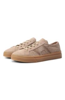 Замшевые кеды Double Buckle Santoni