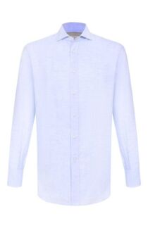 Рубашка из хлопка и льна Brunello Cucinelli