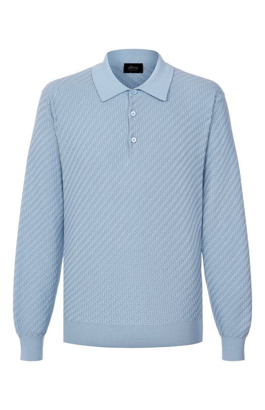 Поло из хлопка и шелка Brioni UMR10L/PAK22 фото 1