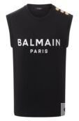 Хлопковый топ Balmain CF1ED001/BB02 фото 1