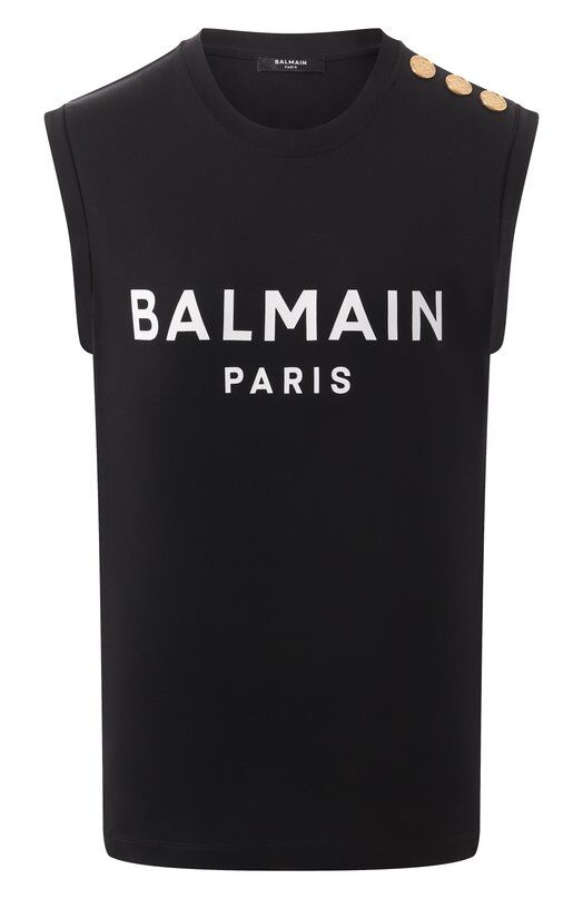Хлопковый топ Balmain CF1ED001/BB02 фото 1
