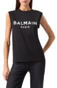 Хлопковый топ Balmain CF1ED001/BB02 фото 3