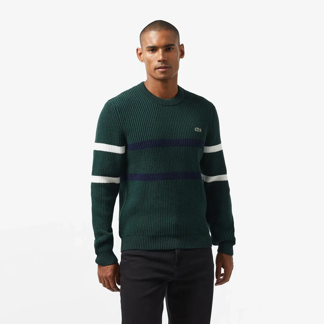Мужской свитер Lacoste Relaxed Fit в полоску фото 1
