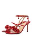Кожаные босоножки Puffy Heart 85 Mach & Mach SS25-S0895-85-PAT-RED фото 1
