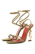 Текстильные босоножки Opyum 110 Saint Laurent 817972/9QNBS фото 1