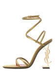 Текстильные босоножки Opyum 110 Saint Laurent 817972/9QNBS фото 4