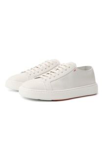 Кожаные кеды Cleanic Santoni