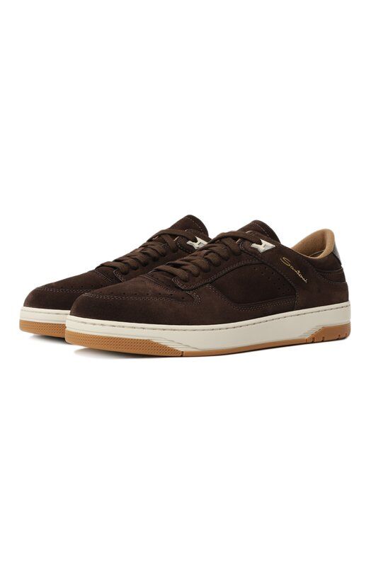 Замшевые кеды Sneak-Air Santoni MBSG22003BAMKSHZ фото 1