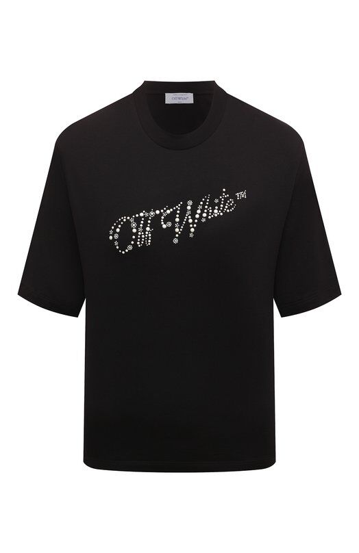 Хлопковая футболка Off-White 0WAA124F24JER005 фото 1