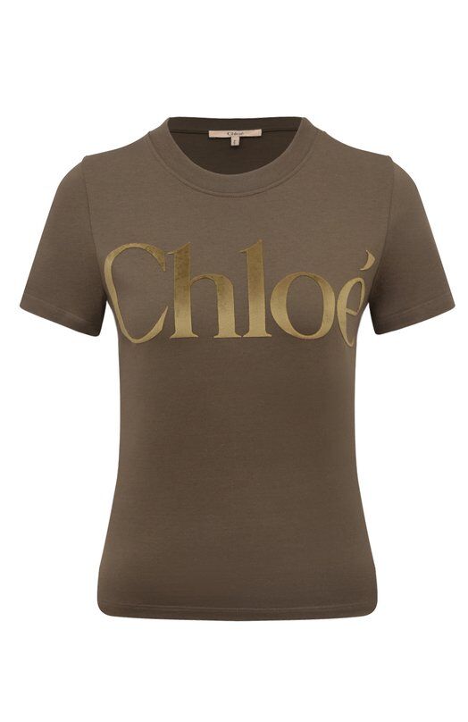 Хлопковая футболка Chloé CHC24WJH03184 фото 1