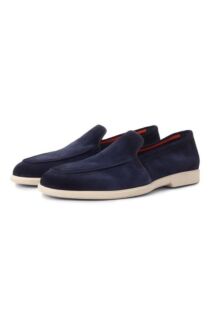 Замшевые лоферы Malibu Santoni