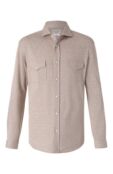 Рубашка изо льна и хлопка Brunello Cucinelli MW8356666 фото 1