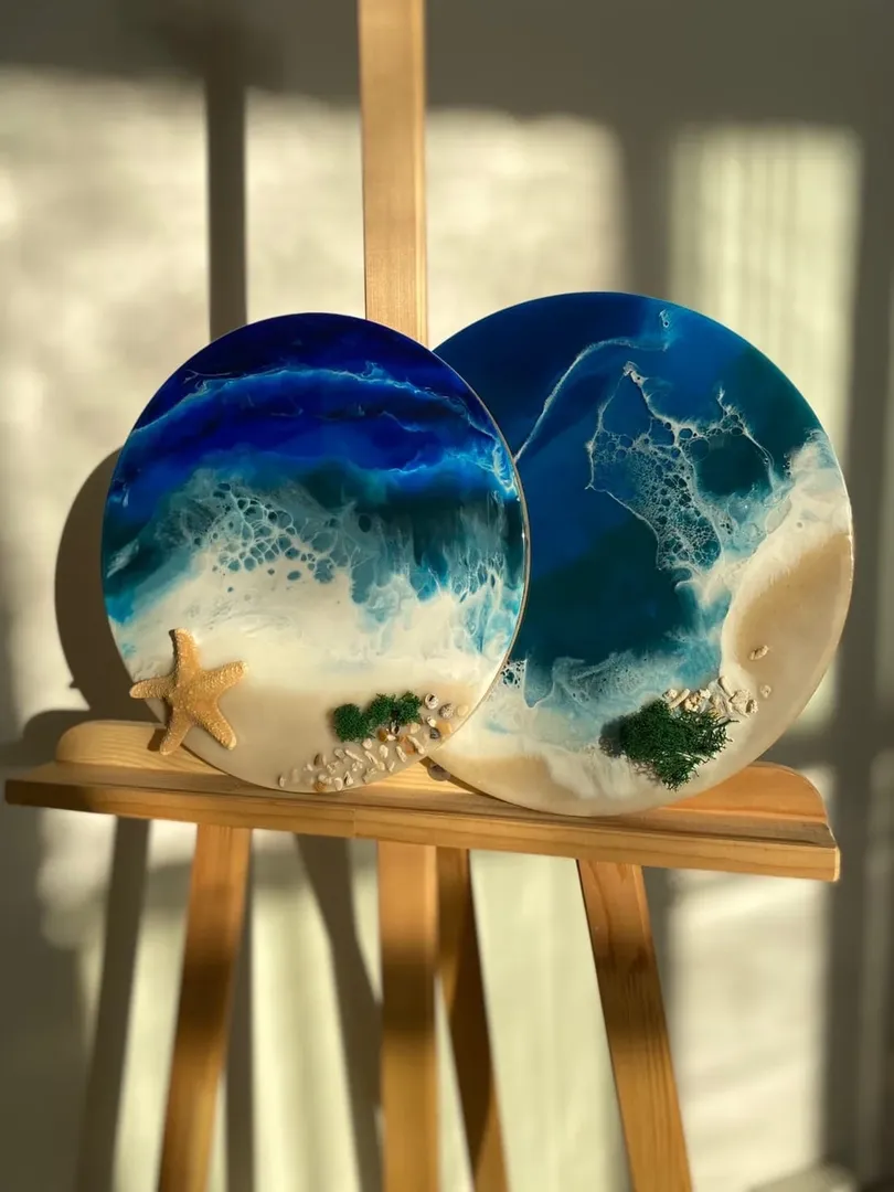 Мастер-класс по живописи – Эпоксидная смола (resin art) фото 1
