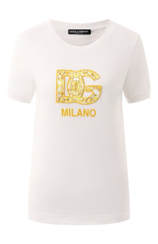 Хлопковая футболка Dolce & Gabbana F8N08Z/GDBVX фото 1