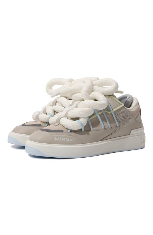Кожаные кеды B-Court Balmain DM1VI361/LGCT фото 1