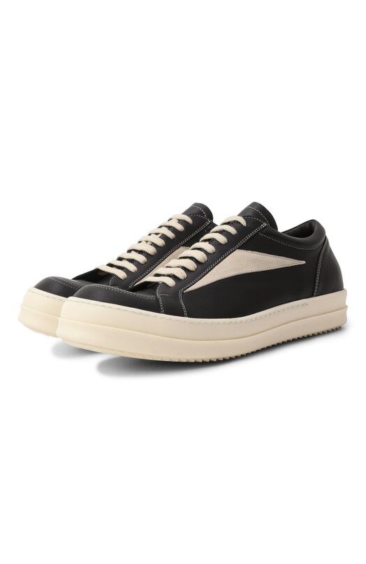 Кожаные кеды Hollywood Rick Owens RU01E5897/LC0LVS фото 1