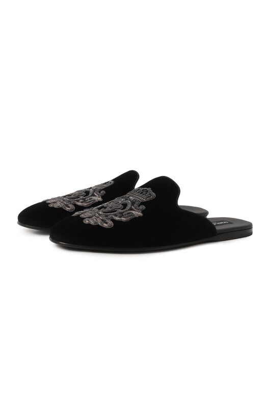 Текстильные домашние туфли Young Pope Dolce & Gabbana A80310/A0249 фото 1