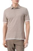 Поло изо льна и хлопка Brunello Cucinelli MW8353966 фото 3