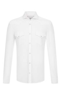Хлопковая рубашка Brunello Cucinelli