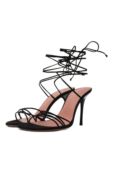 Замшевые босоножки Lori 95 Amina Muaddi L0RI LACE UP 95 фото 1