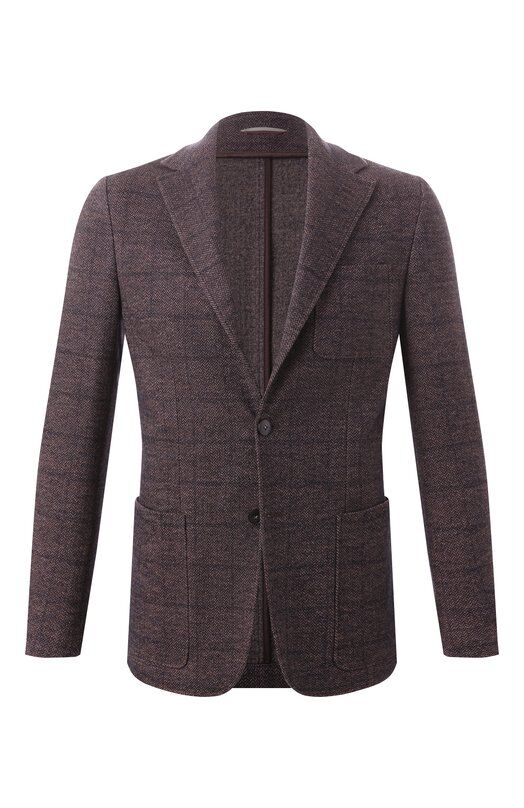 Пиджак из шерсти и хлопка Canali J0147/JJ02554 фото 1