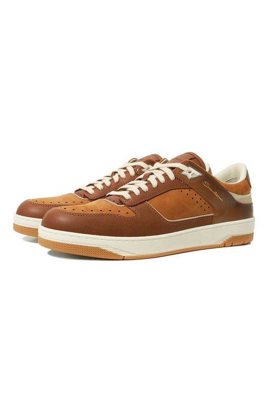 Кожаные кеды Sneak-Air Santoni MBSG22000BAMGMUS фото 1
