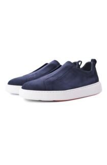 Замшевые кеды Cleanic Santoni