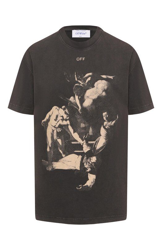 Хлопковая футболка Off-White 0WAA089S25JER00A070B фото 1