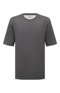 Футболка из шелка и хлопка Brunello Cucinelli