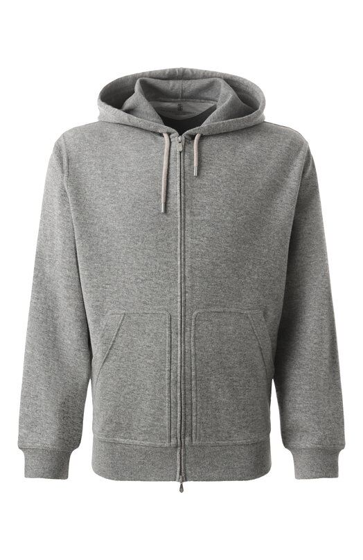 Толстовка из кашемира и хлопка Brunello Cucinelli MM8329069G фото 1